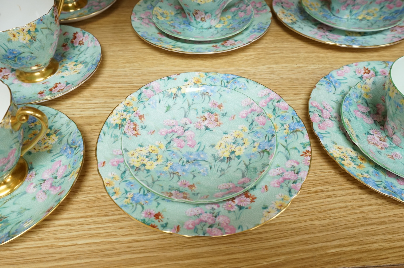 A Shelley Melody pattern teaset